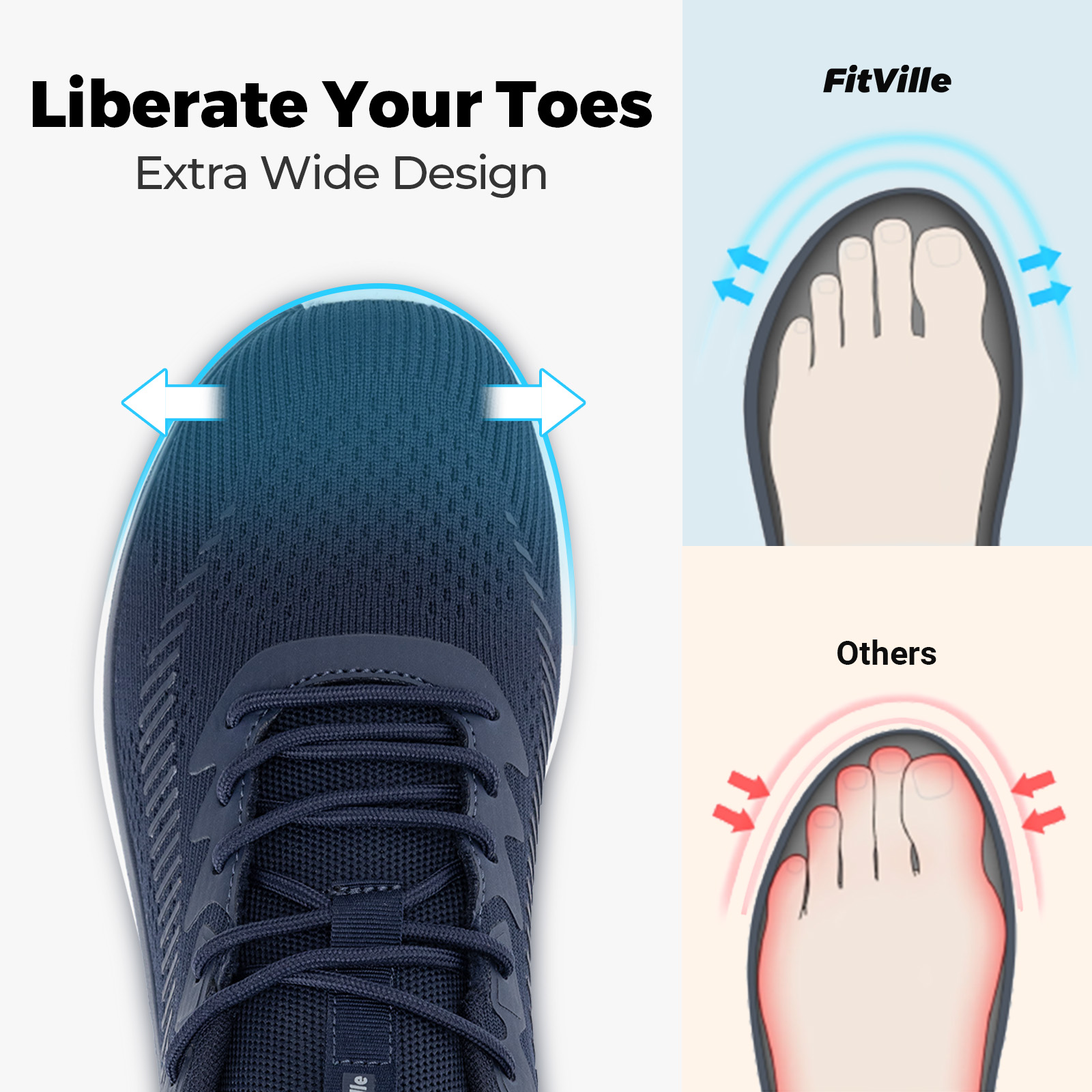 FitVille Męskie buty do chodze – Breathable Mesh Athletic Shoes recenzja i cena