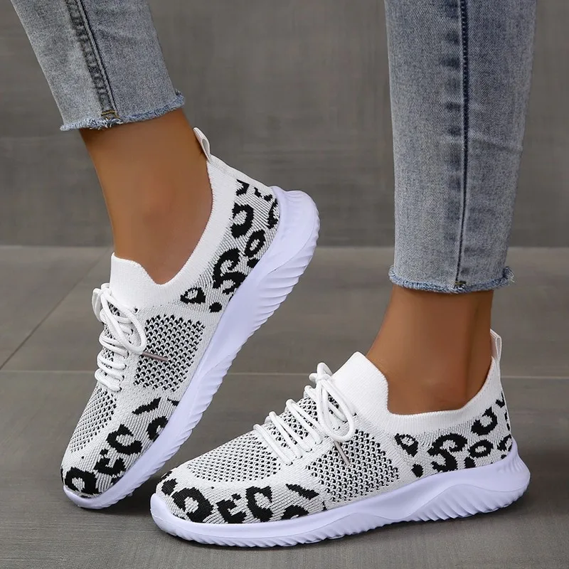 Nowe letnie damskie buty z dzi – Knit Fabric Lace Up Sneakers recenzja i cena